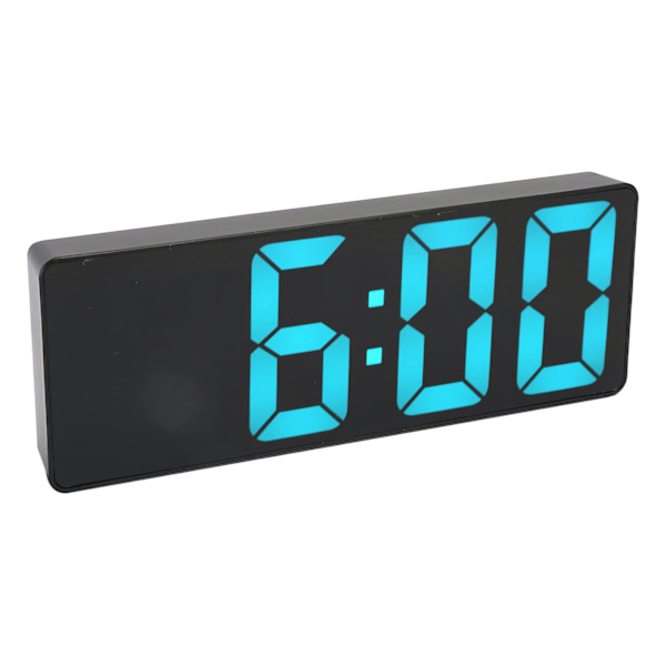 Digital väckarklocka USB batteridriven Stort blått nummer Desktop LED-spegelklocka med Temp Display för kontor i sovrummet