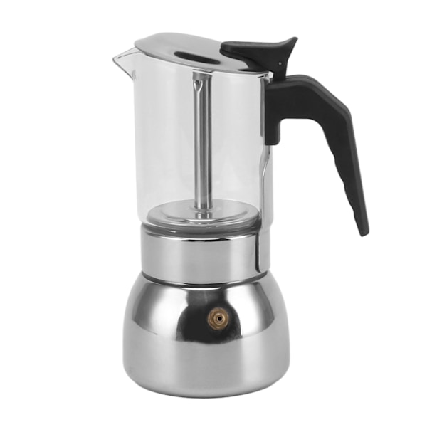 Glas Top Komfur Moka Pot Elektrisk Komfur Moka Pot med Rustfrit Stål Base Klassisk Kaffemaskine 4 Kopper
