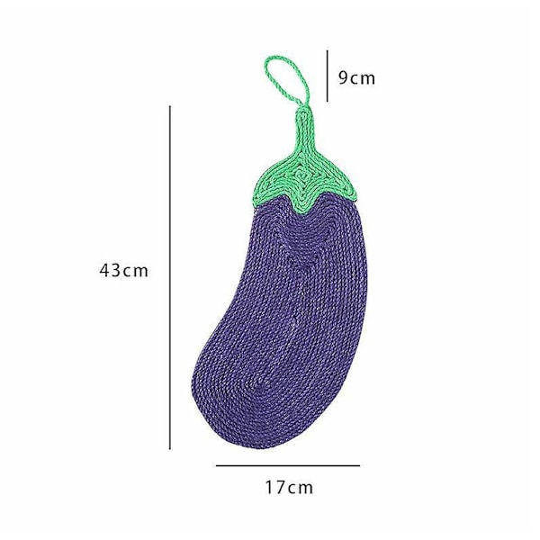 Kattenskrapelapp i Naturlig Sisal Aubergine Farge