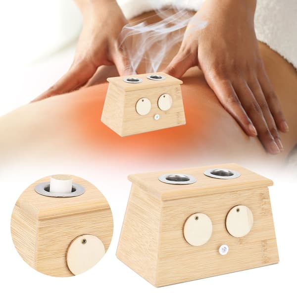 2 huller bambus Moxa Moxibustion Box Moxa Roller Stick Holder Moxibustion Tool