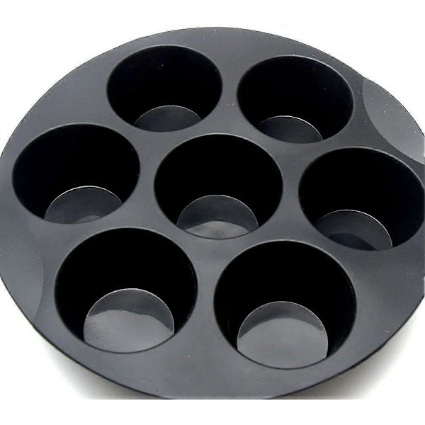 2 pyöreän silikonisen muffinivuoan setti, 18 cm, 7 muffinille ja kakulle, helppo puhdistaa