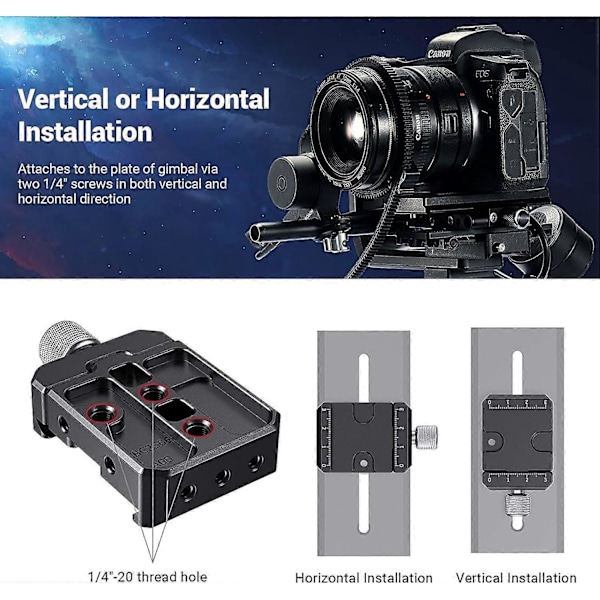 Hurtigudløserklemme kompatibel med Arca standard til DJI Ronin S/Ronin SC