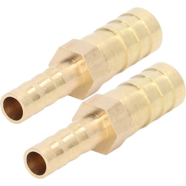 Stykker Messing Sekskantet Reducer 10mm til 6mm, Riflet Fitting til 3/8\" til 1/4\" Slange