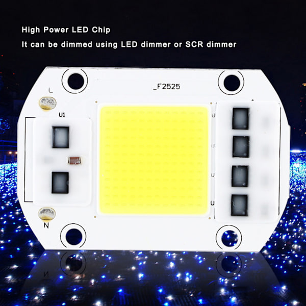 100W 220V Kallvit Hög Effekt LED Chip Högspänning COB Ljuskälla för Inomhus- och Utomhusbruk