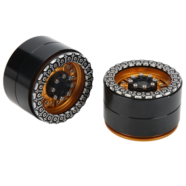 2 stk RC aluminiumslegering 2,2 tommers Beadlock hjulnavsett for Axial SCX10 1/10 RC Crawler bil