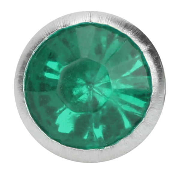 B Akryl Diamant 8mm Dekorativ DIY Nitar Kläder Tillbehör 8mm Silver Kant KristallSmaragd