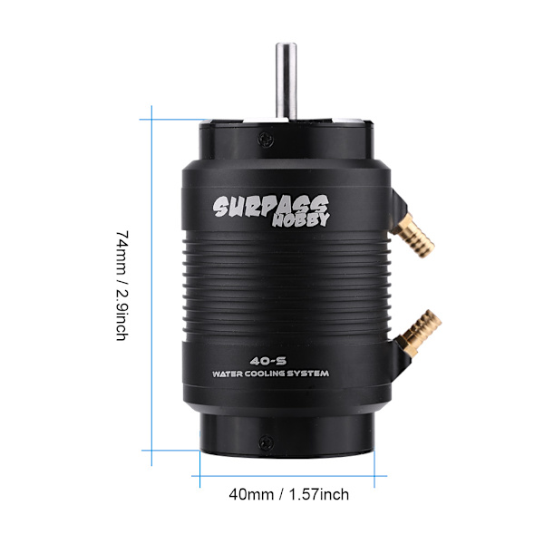 Vattentät 4-polig 4074 2000KV Motor 40 S Vattenkylningsjacka för 1000 mm RC-båt