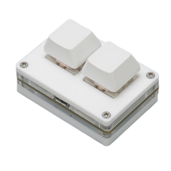 Mininäppäimistö 2 näppäintä USB punainen kytkin Plug and Play Ergonominen ohjelmoitava näppäimistö taustavalolla toimistomedian pelaamiseen