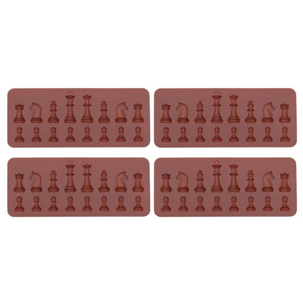 4PCS Chess Shape Silicone Mold Chocolate Cake Mold for DIY Making Baking Supplies