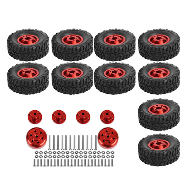 6WD gummihjul aluminiumslegering hjulnav til WPL B24 B36 1/16 RC bil opgradering del rød