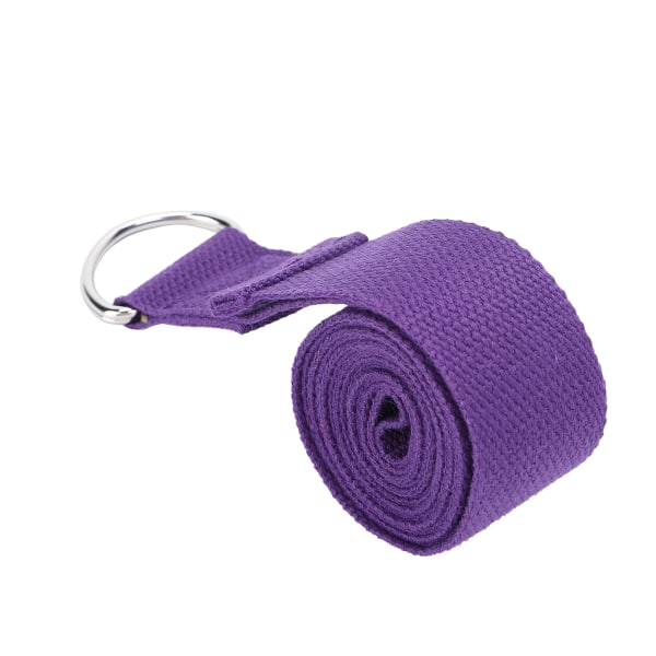 Fitness venyttelyhihna Elastinen Stretch Joogahihna Puuvillaiset fitness DRing-soljella (violetti)