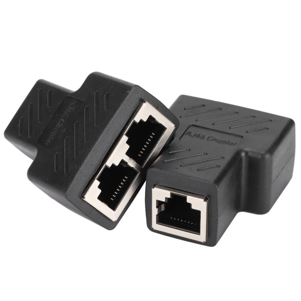 2 stk RJ45 Ethernet-splittere 1 til 2-vejs Ethernet-switche til router TV Box Videokamera Computer
