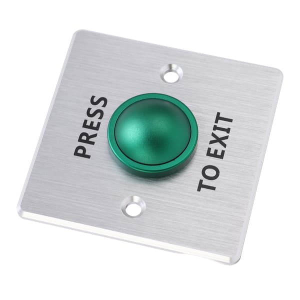 Dørudløserknap i rustfrit stål 12-24V Tryk for at forlade NO NC COM Switch Adgangskontrolpanel