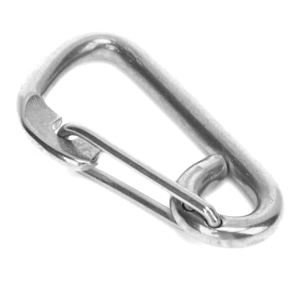 Sikkerhetskrok rustfritt stål smiing enkel rustfri anti-korrosjon sterk fjær snap tilbehør (60mm)