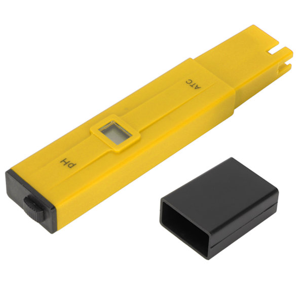 PH-meter Digitalt display Lille fejl 0,0 til 14,0 pH måleområde ABS PH-pen til akvarier Laboratorium Gul Sort