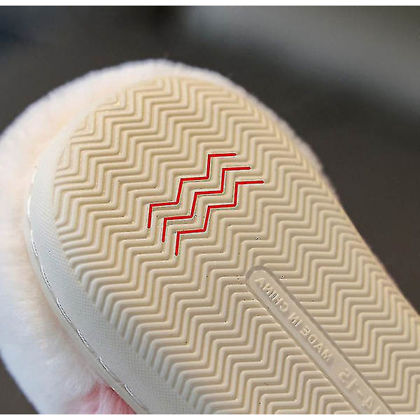 Varme og koselige kanin tøfler for barn - Sklisikre vinterplysj sandaler 30-31 rosa