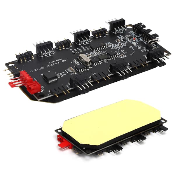 LED Lyskontroller PCB Strømforsyning Viftehub 4/3 Pin ARGB Splitter Trådløs Fjernkontroll