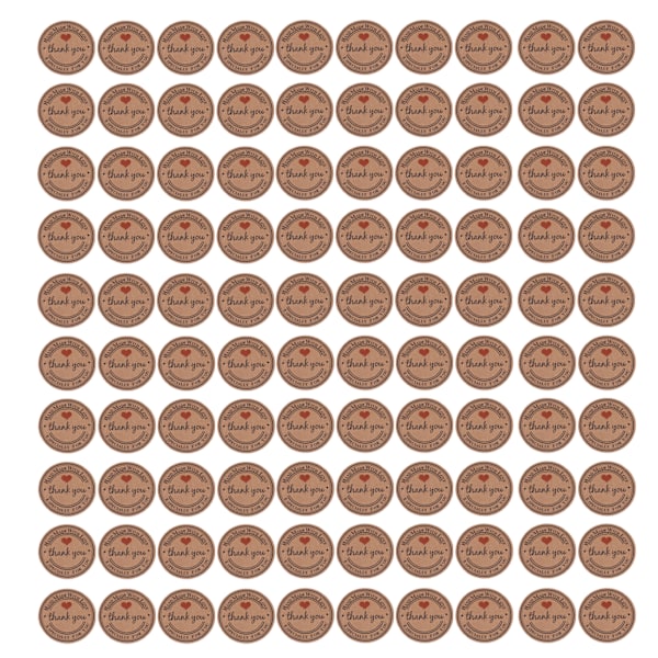 100 stk Brun Håndlaget Hang Label Bryllupsfavoritt Gave Dessertetiketter Smykker Prislapp #2