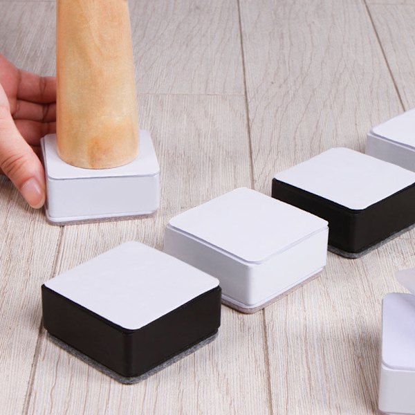 Möbelhöjare 4-pack Säng Möbelben Lyftbord Soffbord Sänghöjare Kolstål Sänghöjare Självhäftande Möbelhöjare Soffa Soffbord Garderob