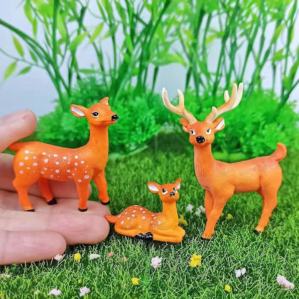 Miniatyrtilbehør for hagefigurer, mikrolandskap, plantepotter og håndlaget bonsai-dekor 3 stk