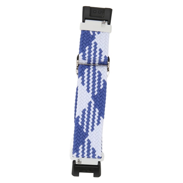 Elastisk urløkkebånd til Redmi Watch 2 Justerbart legeringsstik vævet nylon sportsurbånd blå og hvid