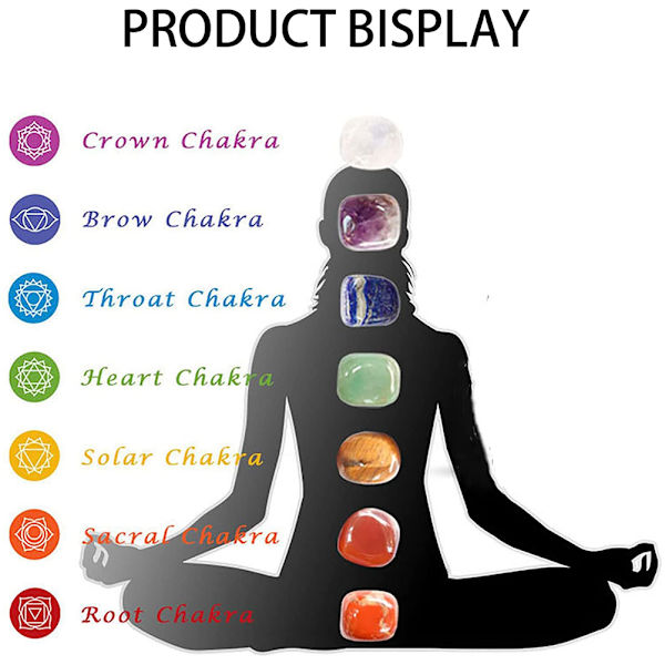 14 st Premium Crystals Kit 7 Chakra Set Hexagonal Kolumn Oregelbunden Yogasten Andlig massagesten Labradorite