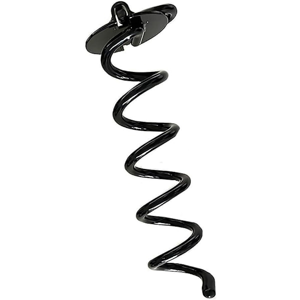 Markankare, Tältpinne, Ankarfästen, Trampolinankare, Starka Spiralankarfästen i Stål för Trampolin, Trädgård, Läger, Tält, Gunga, 28cm, Svart