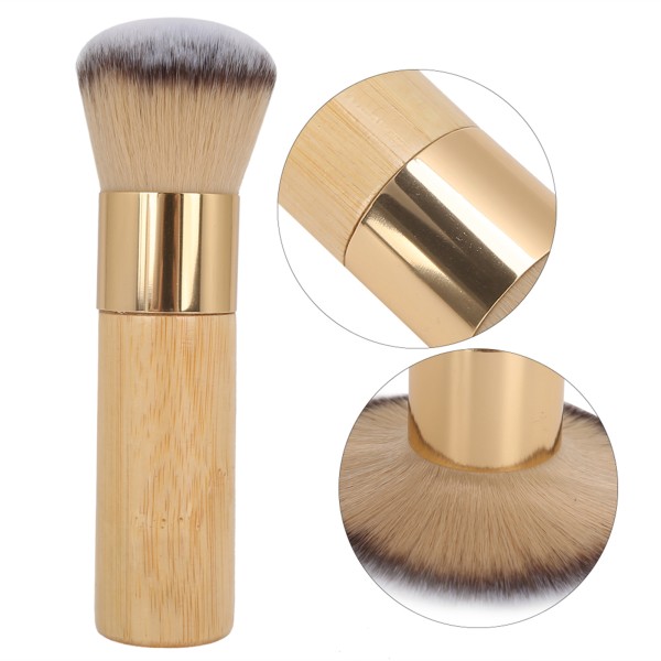 Bamboo Makeup Brush Loose Powder Brush Base Meikkiposkipunasivellin kosmeettinen levitystyökalu