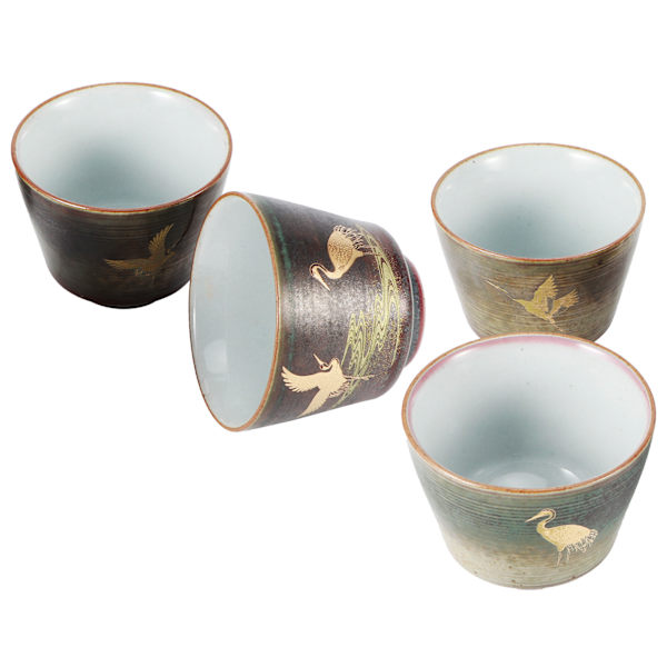 4 st retro ugnsbakad teservis i japansk stil, keramik Kung Fu tekanna, dricksglas #2