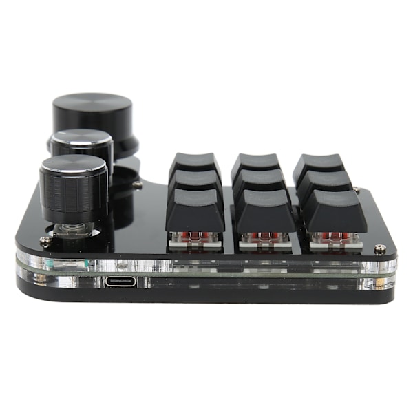 Yksikätisen makro-mekaaninen näppäimistö RGB Mini Wired USB OSU 9 näppäintä USB Mini Macro Gaming Keypad tietokoneelle