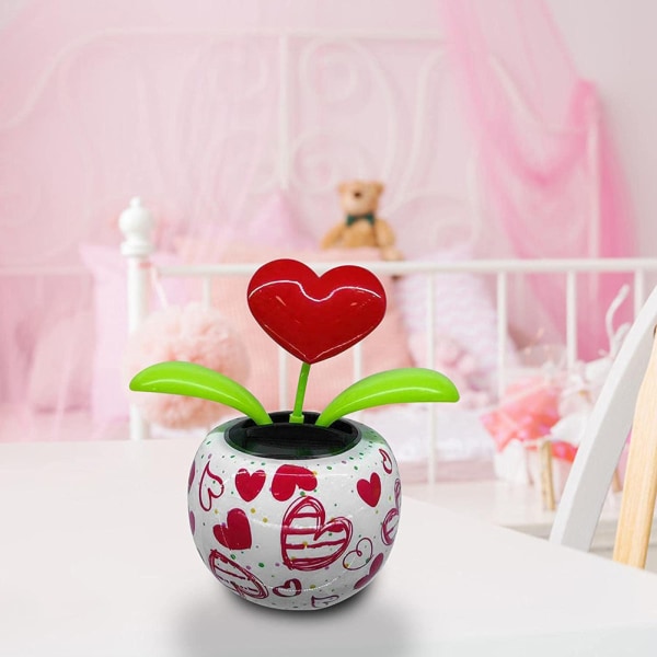 Solcelledrevet danseblomster Svingende ornament Elektrisk Bobblehead Solcelleblomster leketøy til bil Hjem dekorasjon gave