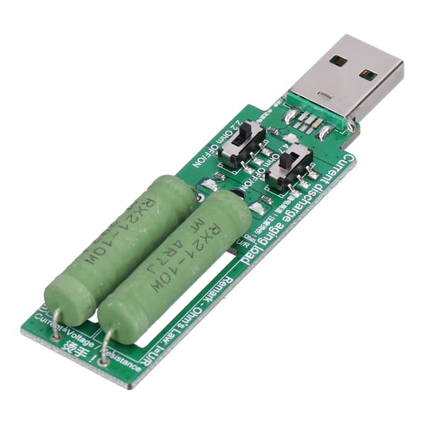 Mini USB -kuormitustesteri virtapankin purkausvastus 1A 2A virtapainikkeella 5VDC