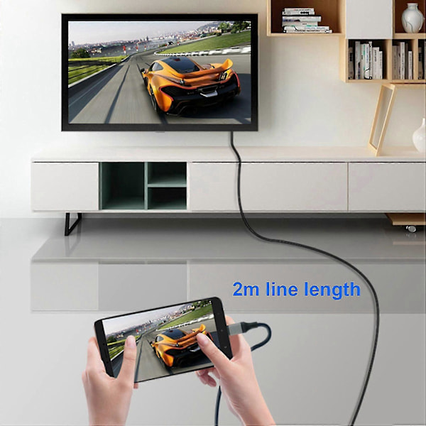 Type-c Til -kompatibel Adapterkabel 30hz Højopløsningskabel Til Bærbar Tablet Projektion Samme Skærm