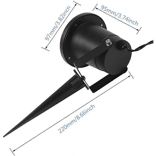 Juleprojektor LED Snøfnugg Lampe Vanntett Lys