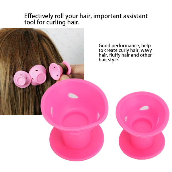 30 stk Husholdnings gør-det-selv Bølget krøllet hår Roller Hårkrøller Styling Frisørværktøj (Pink)