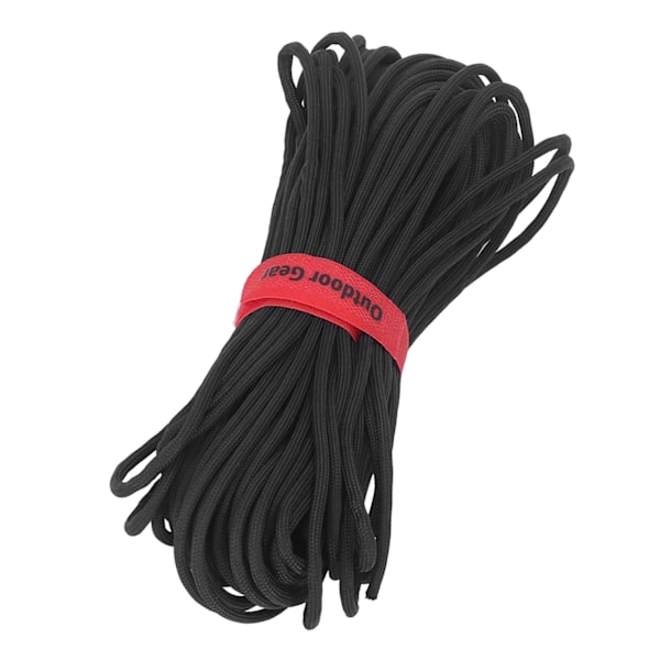 11-trådig kärnparacord Paracord utomhuscampingrep för klättring vandring överlevnadsutrustning svart