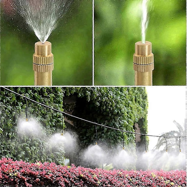 12 Stk. Justerbare Kobber Spray Dryppere Til Havevanding Irrigation