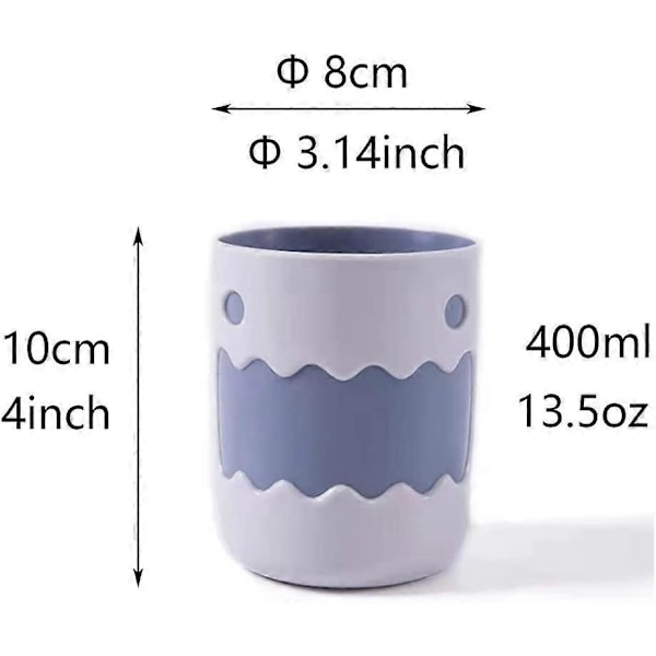 Kaksivärinen hammasharjamuki, sarjakuvahahmo pieni hirviö -design (vaaleanpunainen, violetti ja harmaanvalkoinen)