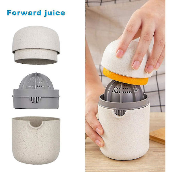 Håndholdt citruspresser med skridsikkert design og si