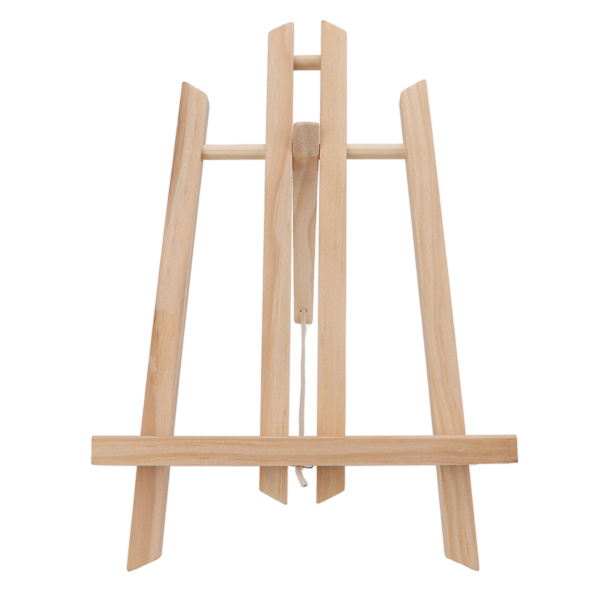 Liten Staffli 30cm/11.8in Trä Färg Tall Material Inbäddad Skruv Design Trapezformad Målning Stativ för Visning av Skyltar