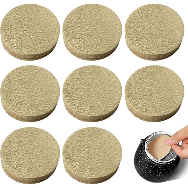 Coffee Filters - 100 Pack, 64mm Round, Natural Unbleached, Replacement Filters for Coffee Machines and Makers