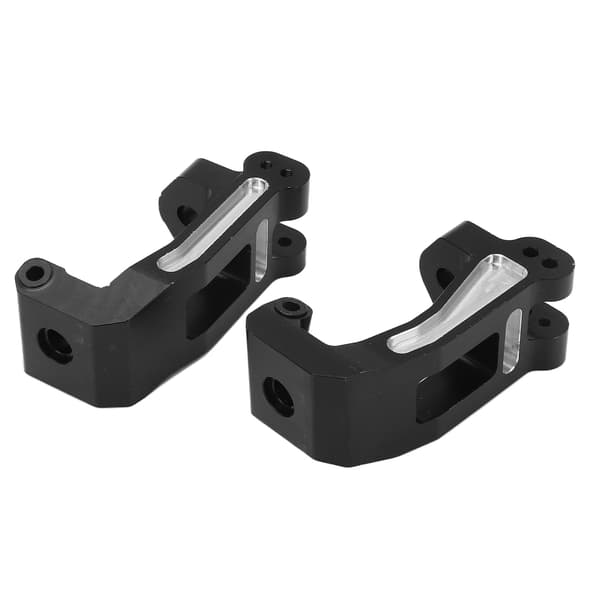 2 stk. RC Forreste Caster Blok C Nav Aluminiumlegering 1/8 til Traxxas Sledge Cart 95076‑4 Sort