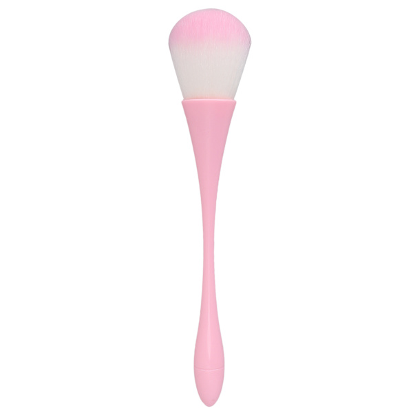 Nail Art Dammrengöring Borttagningsborste Mjukt fluffigt hår Sminkborste för Blusher Lös pulver Rosa
