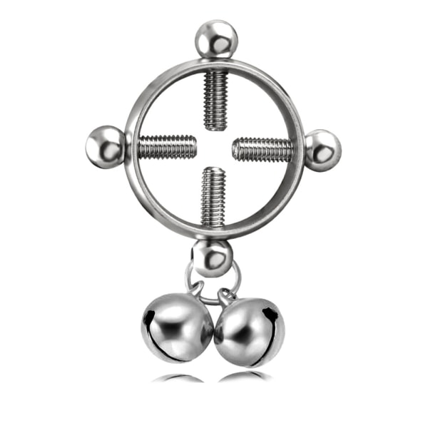 1 st Body Piercing Smycken Stål Cirkel Rund Bell Skruv False Nippel Ring
