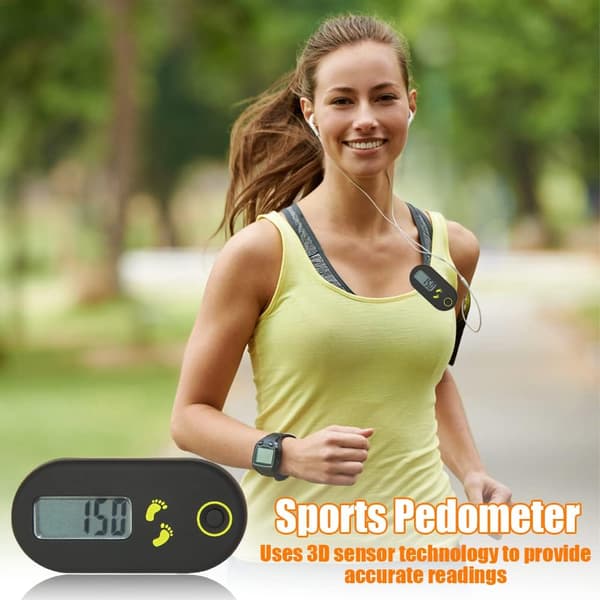 Mini Pedometer, 3D Pedometer with Clip, Simple and Accurate Pedometer, Pedometer without App and Phone, Pedometer for Men and Women