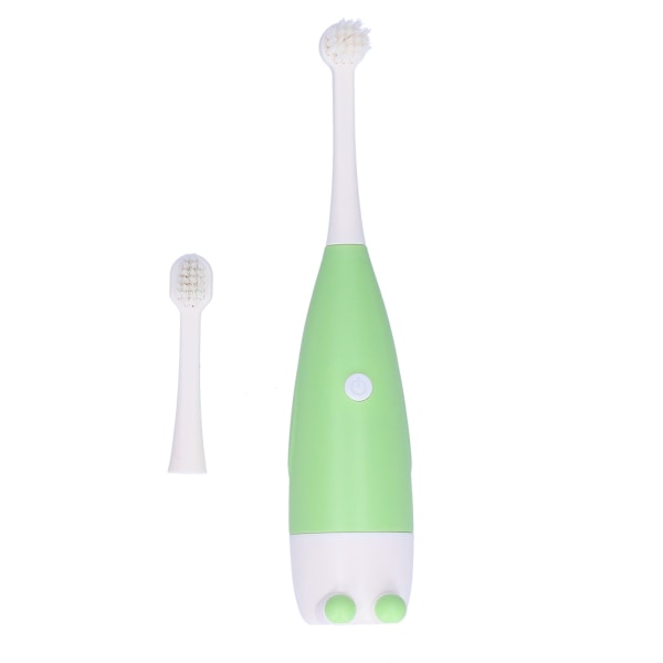 Toddler Sonic elektrisk tannbørste for barn Plastrengjøring tannbørster Batteridrevet tannbørste Grønn