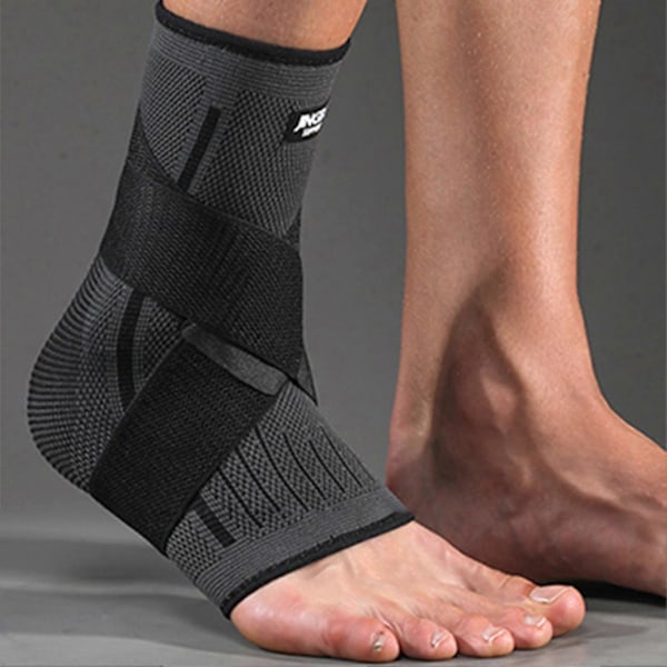 1 stk. Ankelstøtte Blød Nylon Stretch Fodindpakning Svangstøtte til Mænd_SZXM Orange L