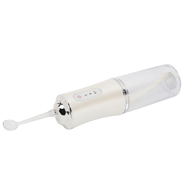 Elektrisk tandbørste, bærbar, hvid, 3 gear, 8 dyser, 220 ml vandtank, intelligent tandbørste, hvid