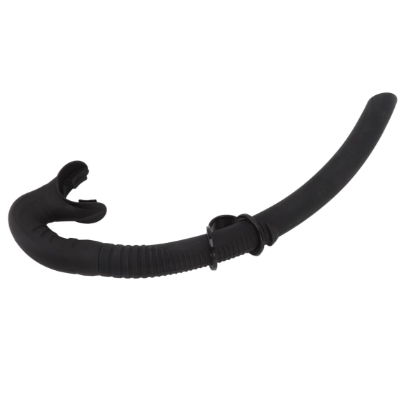 Dykker snorkel foldbar blød mundstykke silikone fridykning snorkel til undervandsjagt svømning snorkling sort