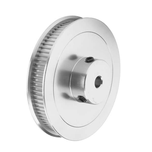 Synkronhjul 80T 5mm GT2 Tandremsskive Legeret Stål til 3D Printer CNC Drejebænk Sølv